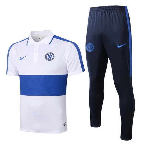 Polo Set Completo Chelsea 20/21 Bianco Blu